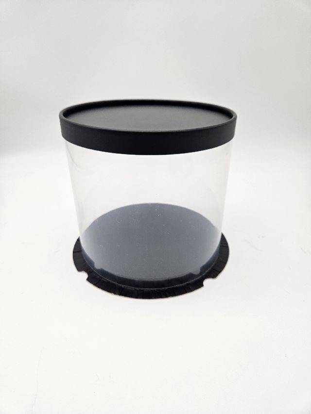 Verpackungsschachtel rund schwarz Ø18x16cm