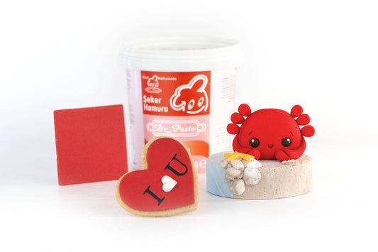 DR PASTE Şeker Hamuru kırmızı 1kg