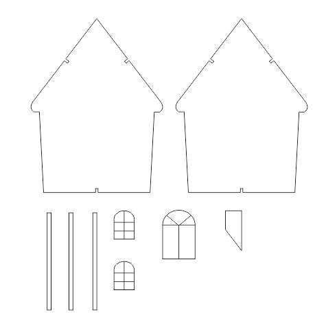 Tortenform Lebkuchenhaus