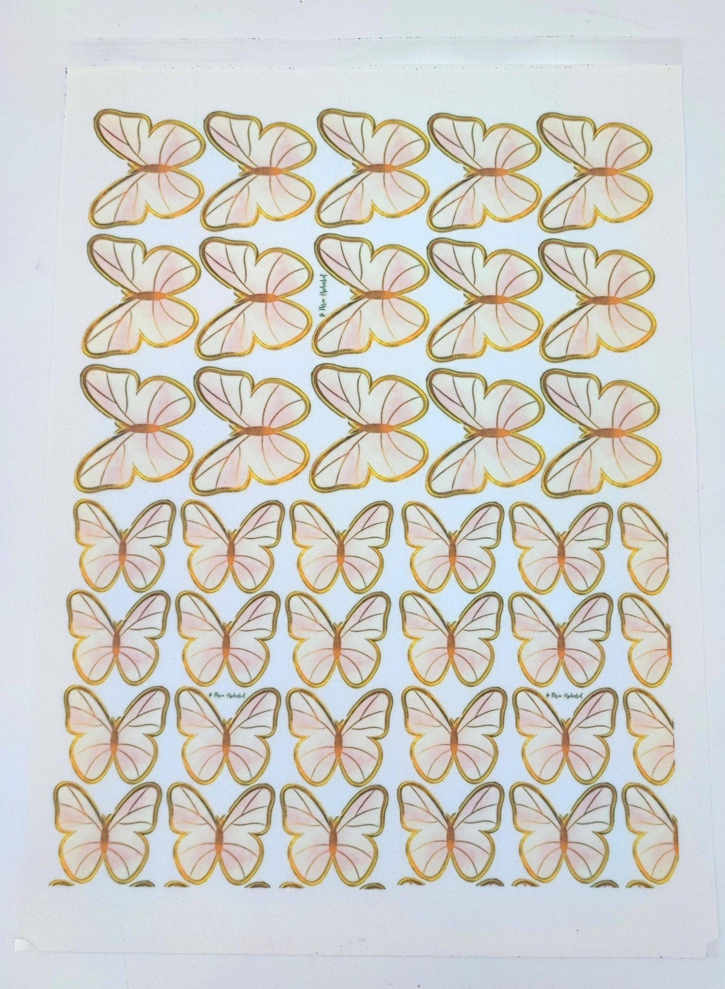 Tortenaufleger "Schmetterlinge aprikose"