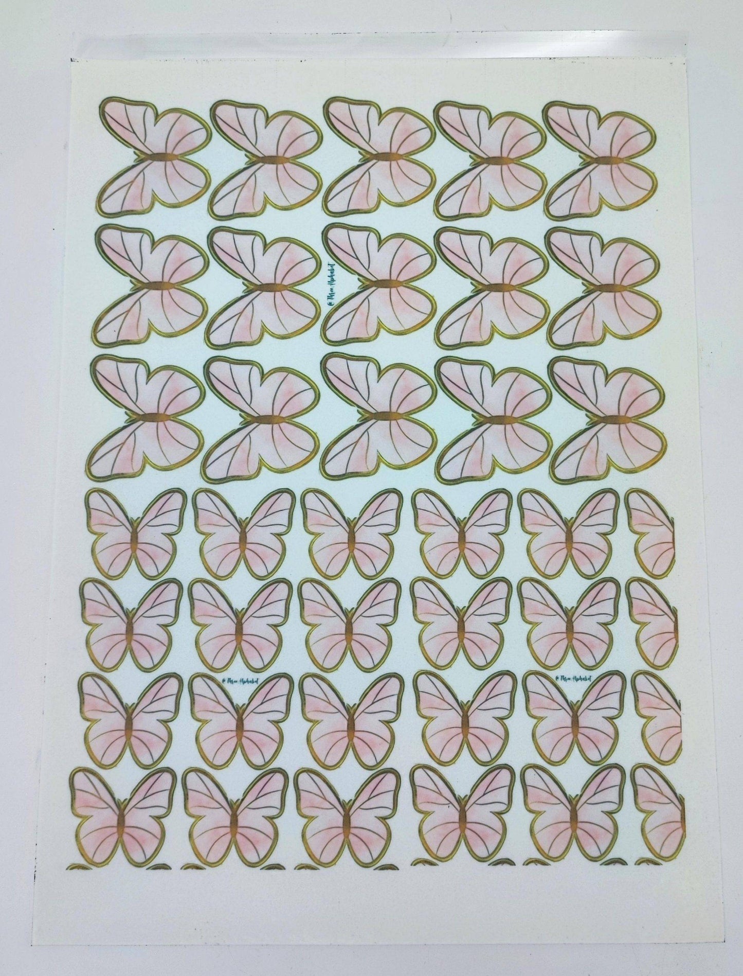 Tortenaufleger "Schmetterlinge rosa"