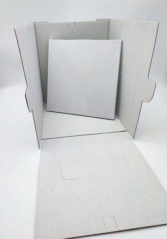 cake box with plate 25.4x25.4x30.5cm